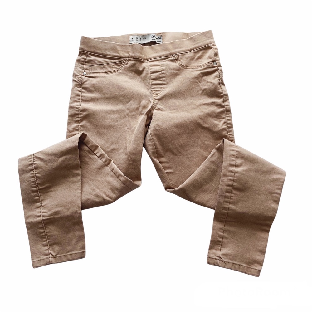 Primark Denim Co Khaki Beige Stretchy Skinny Leggings Pants 4